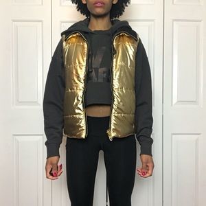 Ralph Lauren Reversible Gold Puffer Vest